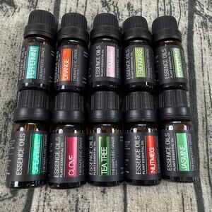 Set of 10 Pure Daily Care Plant Essential Oils Therapeutic Grade 10ml Assorted